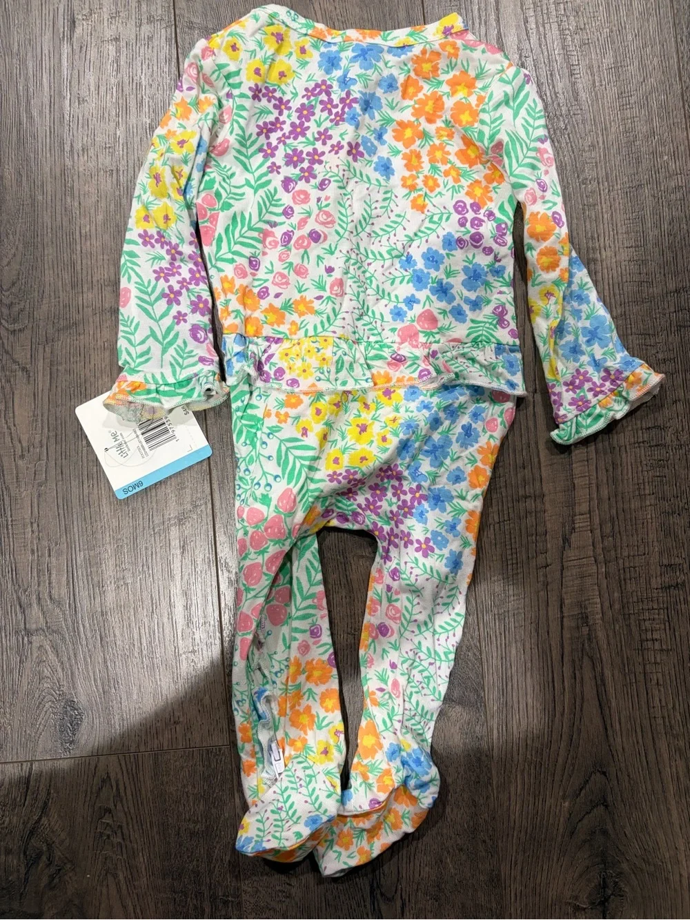 Floral Bamboo Footed Pajamas - Multi Floral Colors